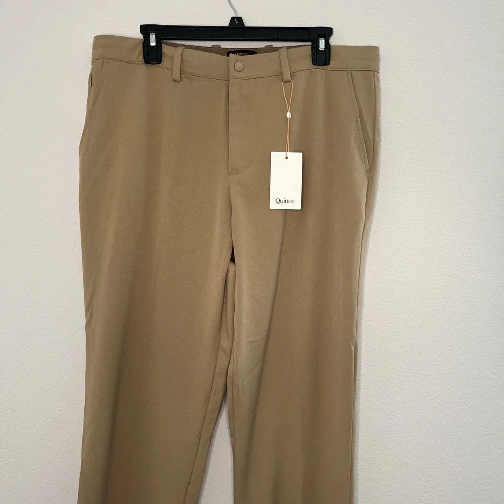 Quince Ultra-Stretch 24/7 Smart Chino Pant Men 36X34 Khaki Career Athleisure New